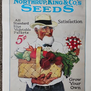 Vintage Northrup King Seeds Calendar Limited Edition Print - Grow Your Own