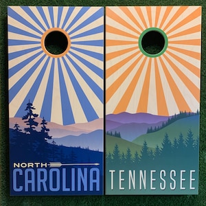 Cornhole Game by ColoradoJoes Tennessee And North Carolina Sunburst