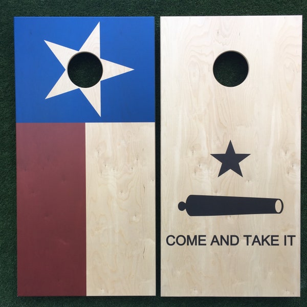 Cornhole Game by ColoradoJoes Texas Flag and Come and Take It