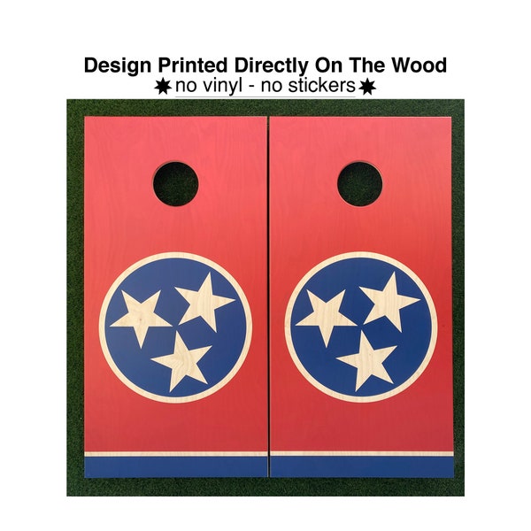 Cornhole Game by ColoradoJoes Tennessee Tri-Star Flag