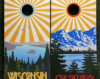 Cornhole Game by ColoradoJoes Colorado and Wisconsin Sunburst