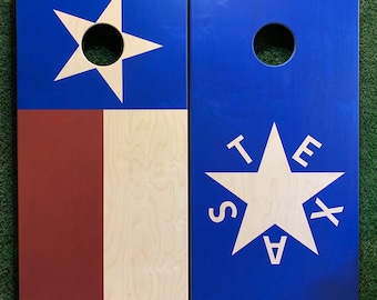 Cornhole Game by ColoradoJoes Texas Flag and Republic of Texas Flag