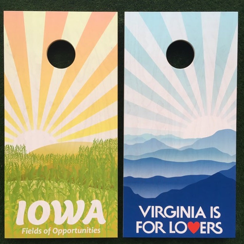 Cornhole Game by Colorado Joes Iowa and Virginia is for Lovers image 1