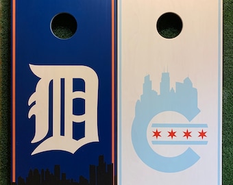 Cornhole Game Detroit and Chicago Direct Print Custom