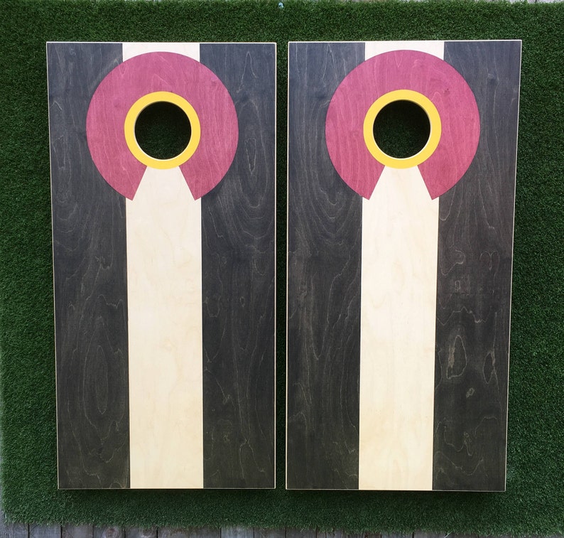 Cornhole Game by ColoradoJoes BlackWhiteRed