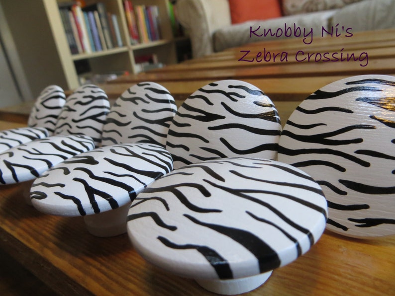 Large Dresser Knobs Zebra Print Knobs Large Zebra Print Drawer