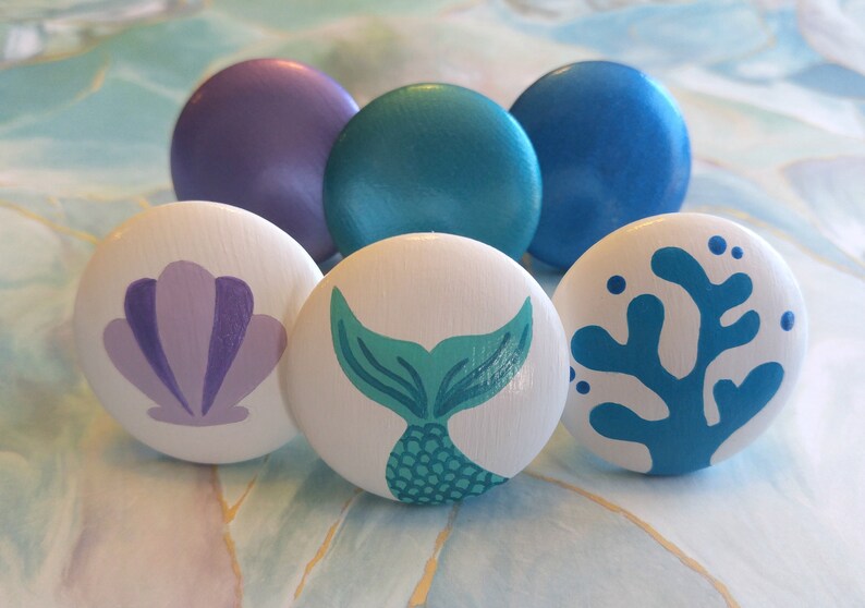 Mermaid Drawer Knobs For Dresser Metallic Mermaid Dresser Etsy