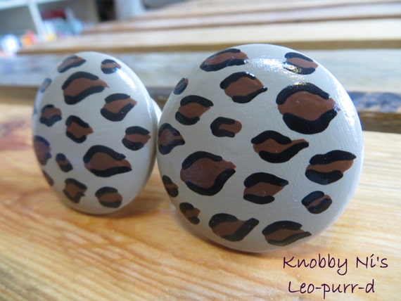 Animal Print Drawer Knobs For Dresser Leopard Print Dresser Etsy
