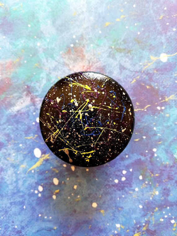 Galaxy Splatter Drawer Knobs For Dresser Outer Space Knobs Etsy