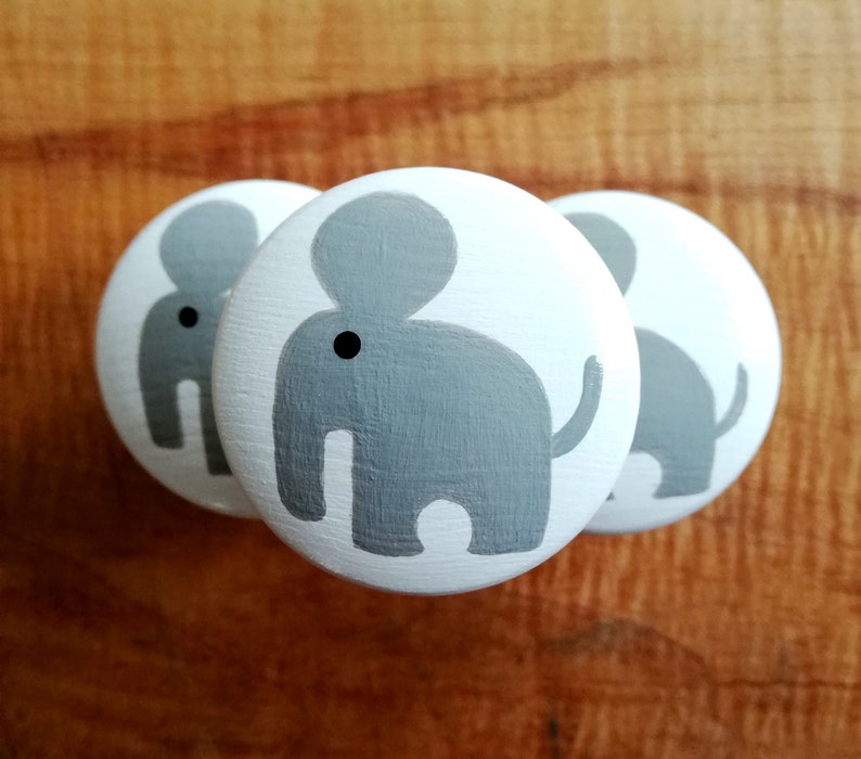 Elephant Drawer Knobs For Dresser Baby Nursery Decor Kids Knobs For Dresser Gray Elephant Bedroom Decor Drawer Pulls Elephant Knob