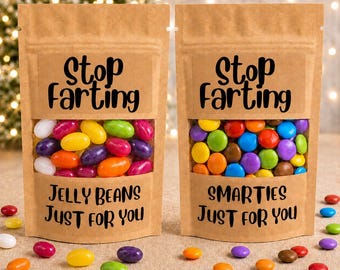 Stop farting sweets | Joke gift | Novelty sweet bag | Funny birthday gift | chocolate treat bag | Joke chocolate | joke Christmas stocking