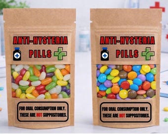 Anti - Hysteria sweets | Joke gift | Novelty sweet bag | Funny birthday gift | chocolate treat bag | Joke chocolate | joke Christmas stockin