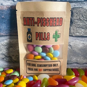 Anti - drunk sweets | Joke gift | Novelty sweet bag | Funny birthday gift | chocolate treat bag | Joke chocolate | joke Christmas stocking