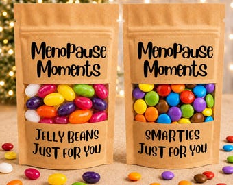 Menopause moments | Joke gift | sweet bag | Funny birthday gift | chocolate treat bag | wife | girlfriend | joke Christmas stocking filler