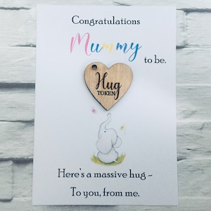 Kraamcadeau. Nieuwe mummie attente cadeau knuffel token. zakknuffel.  houten hart. kleine knuffel. Aandenken voor aanstaande mama. Memory box cadeau