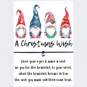 Un beau bracelet de voeux fait main pour quelqu'un de spécial. Un cadeau significatif pour Noël avec un bracelet en cordon ciré et une breloque coeur