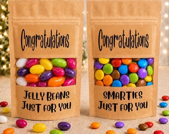 Chocolate | jelly beans | congratulations | for him or her | small gift | exams | driving test | congratulations | GCSE | new baby,well done