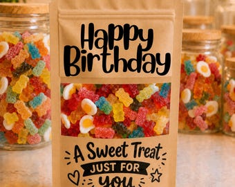 Happy Birthday gift | bag of sweets |  Pick N Mix | gift for Birthday | for him or her | birthday candy | friend | boyfriend | girlfriend