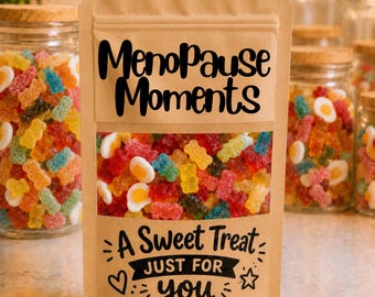 Menopause moments | Joke gift | sweet bag | Funny birthday gift | pick n mix treat bag | wife | girlfriend | joke Christmas stocking filler