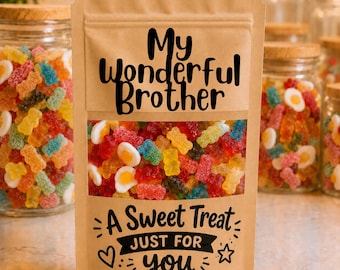 My wonderful Brother pick n mix | brother birthday gift | brother Christmas gift | thank you brother | pick and mix gift for brother | gummy