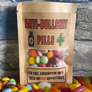 Anti - bullsh*t  sweets | Joke gift | Novelty sweet bag | Funny birthday gift | chocolate treat bag | Joke chocolate |  Christmas stocking