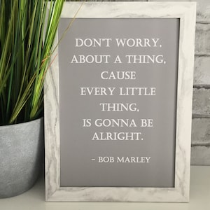 Bob Marley citation imprimer A4 impression d’art mural. Imprimé sur carte de qualité 260gsm 210x297mm.