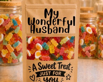 My wonderful husband pick n mix gift | pick n mix sweets | gift for Birthday | Christmas | thank you gift | uplifting gift | gummy gift