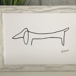 Wursthund A4 Wand kunstdruck. Gedruckt auf 260gsm Qualitätskarte 210x297mm.