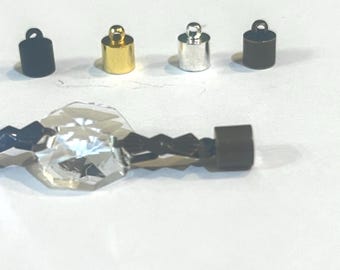 24 Chandelier Crystal Magnets – Silver, Brass Finish (6x6 mm)
