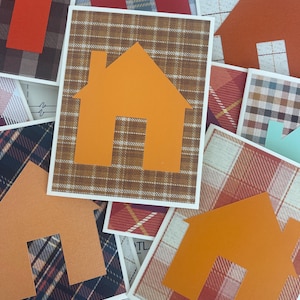 Carte Happy House, Carte per agenti immobiliari, Biglietti d'auguri per agenti immobiliari fatti a mano, vuoti all'interno, multiuso, grazie, benvenuto a casa, felice Housiversary