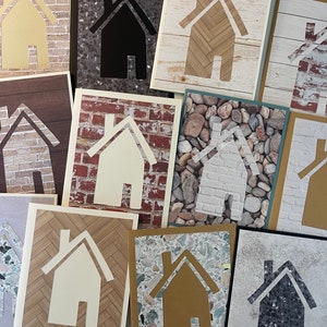 Happy House Cards, biglietti per agenti immobiliari, biglietti di auguri per agenti immobiliari fatti a mano, vuoti all'interno, multiuso, grazie, benvenuto a casa, felice Housiversary