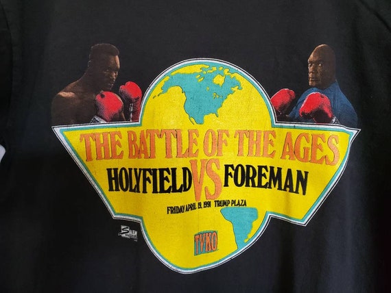 Vintage 1991 boxing holyfield vs foreman battle o… - image 2