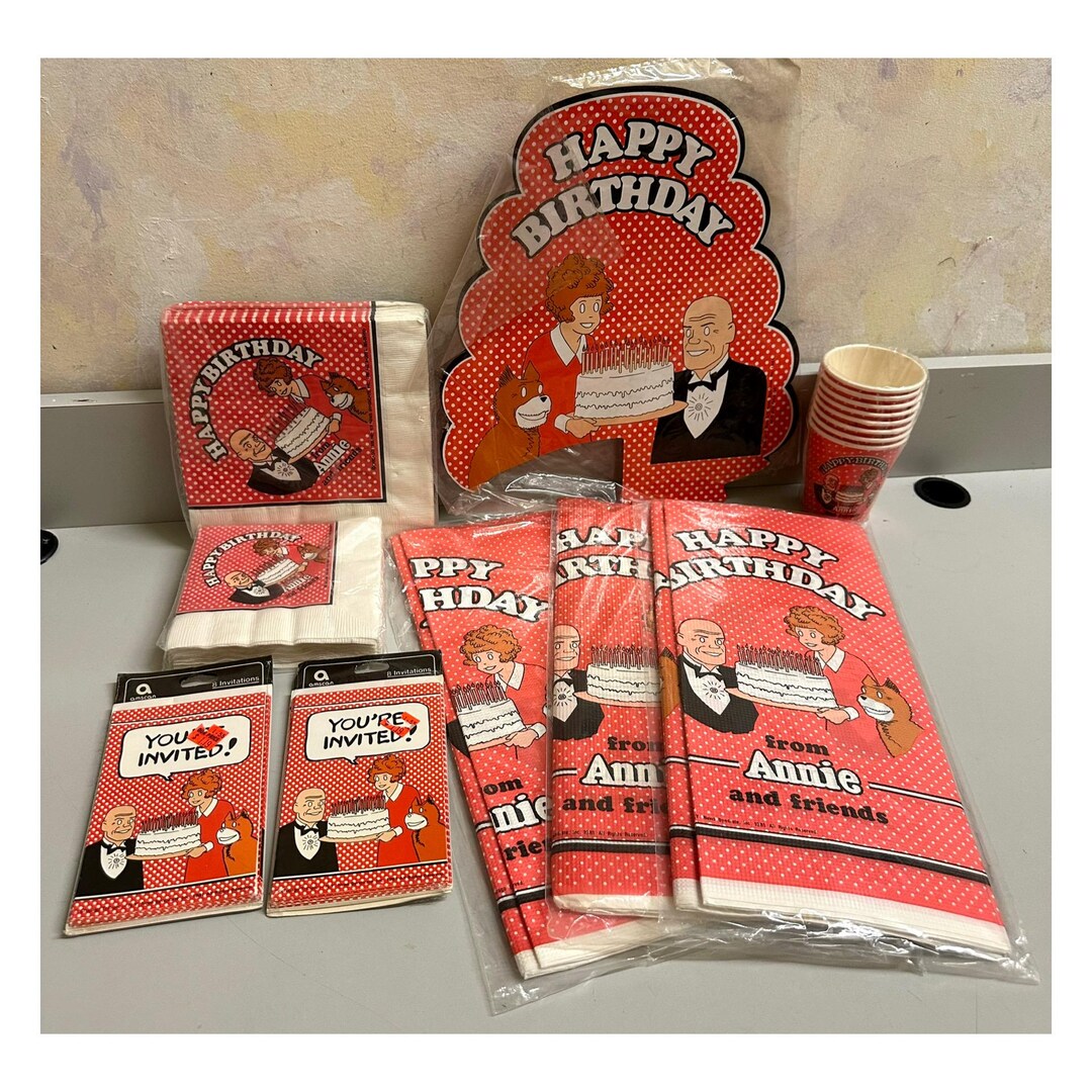 Little Orphan Annie Birthday Party Supplies Invitations, Napkins ...