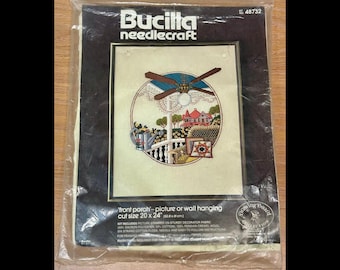 Bucilla Front Porch Crewel Kit 48732 Persian Crewel Wool Needlecraft USA New!