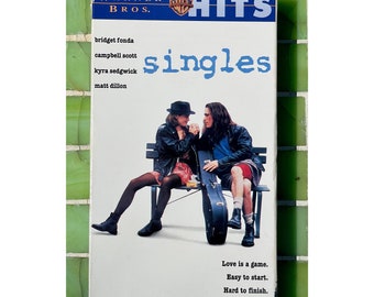 Singles, VHS Tape, Vintage, 1992, 90s Movie, Cameron Crowe Film, Starring Matt Dillion, Seattle Grunge Bands, Music by Paul Westerberg