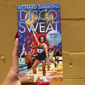 Vintage VHS Tape, Richard Simmons Disco Sweat, Farewell to
