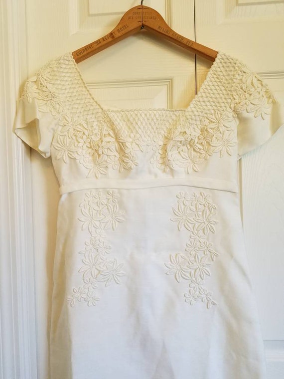 Vintage 60s flower child wedding dress - bridal o… - image 4