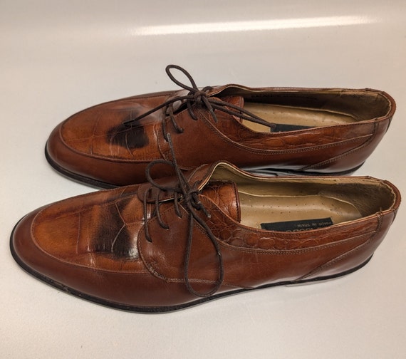 Vintage Men s Brass Boot Handmade Brown Leather Dress Shoes Size 9.5 Made in Spain Etsy