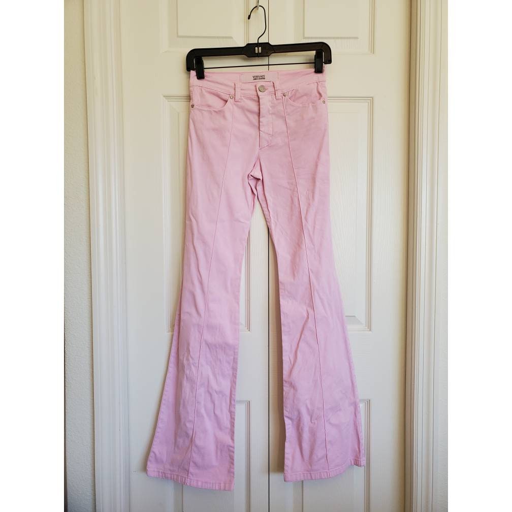 Versace Jeans Couture 90s 00s Pink Flare Pants Pants- 90s