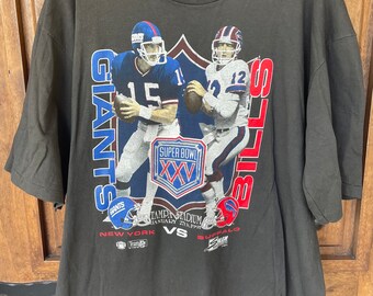【ヴィンテージ 古着】NFL SALEM スーパーボウル XXIV Tシャツ Vintage 90s NFL Football Super Bowl XXV 1991 New York Giants