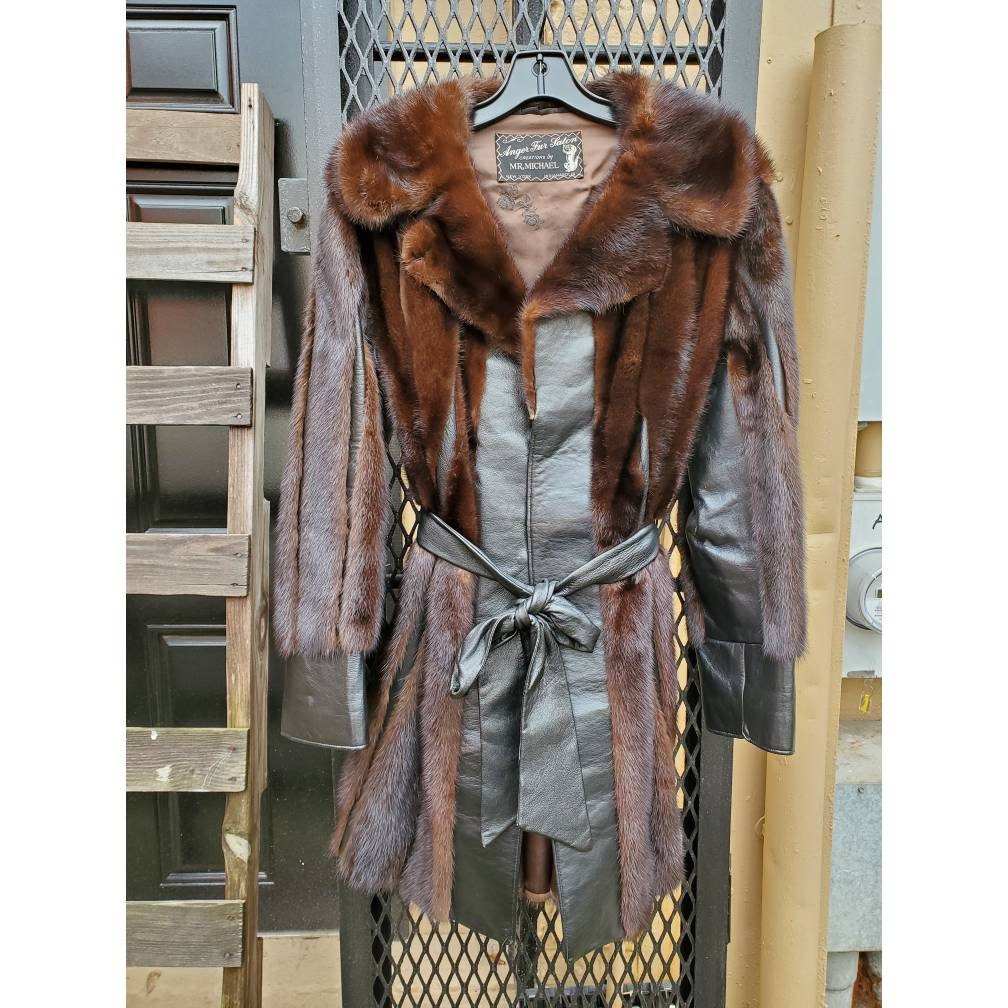 Vintage mink and leather coats Clearance