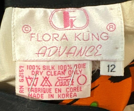 Flora Kung Abstract Geometric Pattern 100% Silk D… - image 5