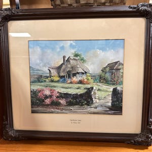 Marty Bell Valentine Cottage Framed Limited Edition Print 513/900