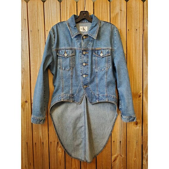 90s vintage Calvin Klein Tailcoat- denim tuxedo ja