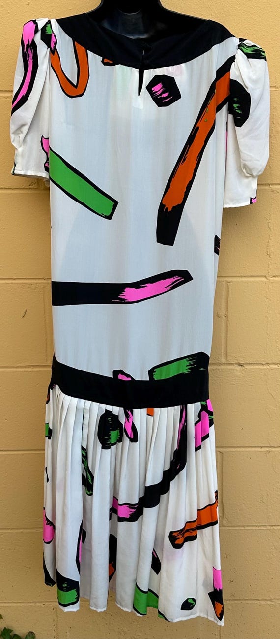 Flora Kung Abstract Geometric Pattern 100% Silk D… - image 3