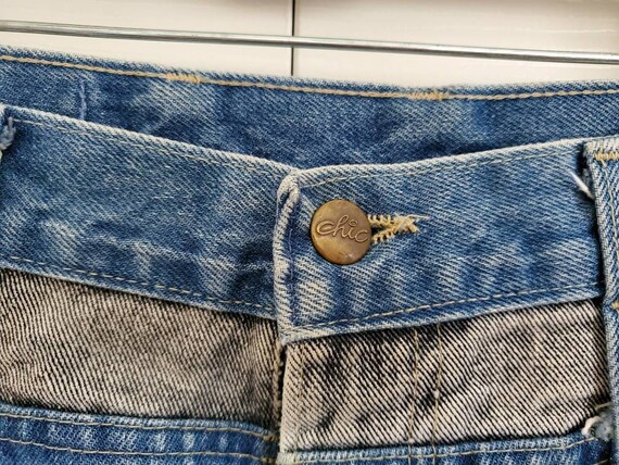 Vintage CHIC High Waisted 2 tone denim jeans or c… - image 7