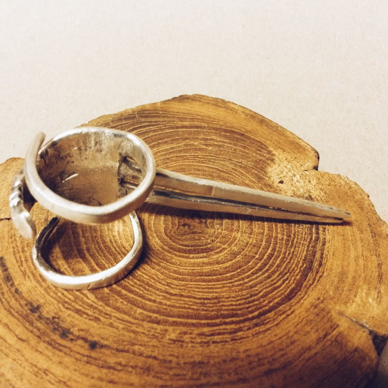 Vintage Sterling Silver Fork Ring Etsy