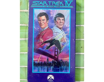 Star Trek IV The Voyage Home, VHS Tape, Vintage, 1986, 80s Movie, Captain Kirk, Spock, William Shatner, Leonard Nimoy Film, 1980s Sci-Fi