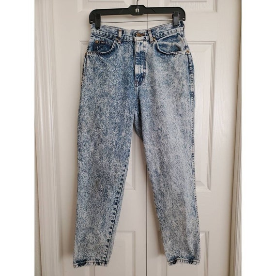 Vintage CHIC High Waisted acid wash denim jeans or