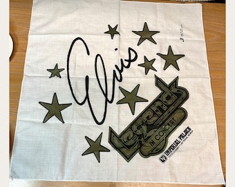 Vintage Elvis Handkerchief Legends in Concert Imperial Palace Hotel & Casino